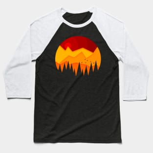 Mountain View V2 (Transparent Trees) Baseball T-Shirt